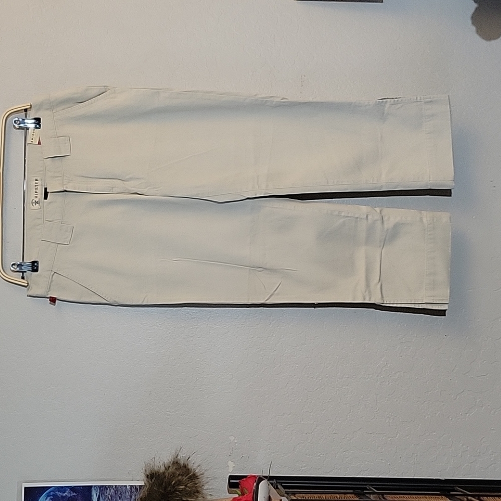 VINTAGE Y2k Hipster Crop Pants 5 Sand 100% Cotton NWT